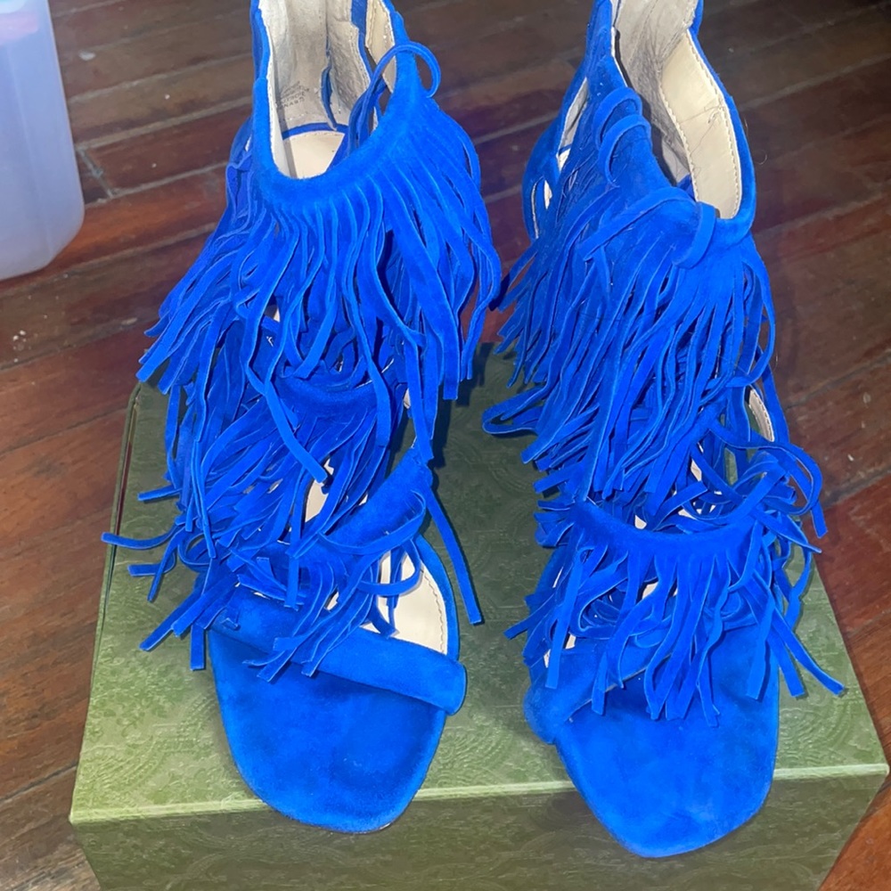 Royal blue fringe